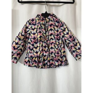 Carter's Toddler Girl's size 24 Months Raincoat Rain Jacket Butterfly Hooded J40